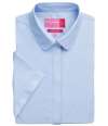 BK133 2269 Brook Taverner Ladies Soave Short Sleeve Poplin Shirt sky blue colour image